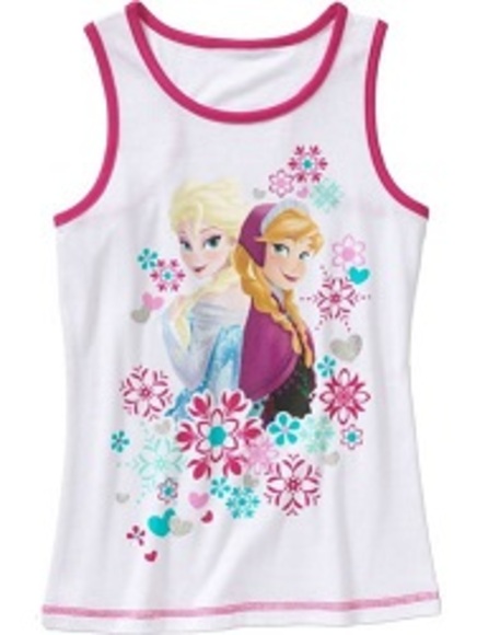 Disney Frozen Anna & Elsa Girls Racer Back Tank Top X-Large - NEW - Picture 1 of 5